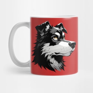 Stunning and Cool Drever Monochrome and Gold Portrait for Father's Day Mug